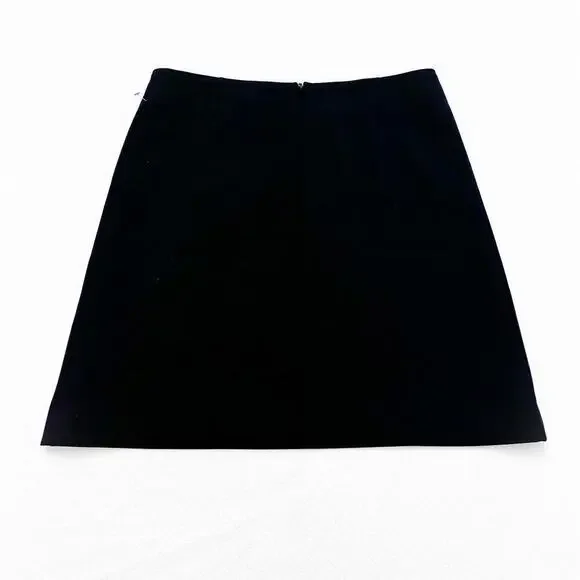 Gerald Darel Front Embellished Button Black Pencil Skirt Size 40 Paris - Picture 4 of 5